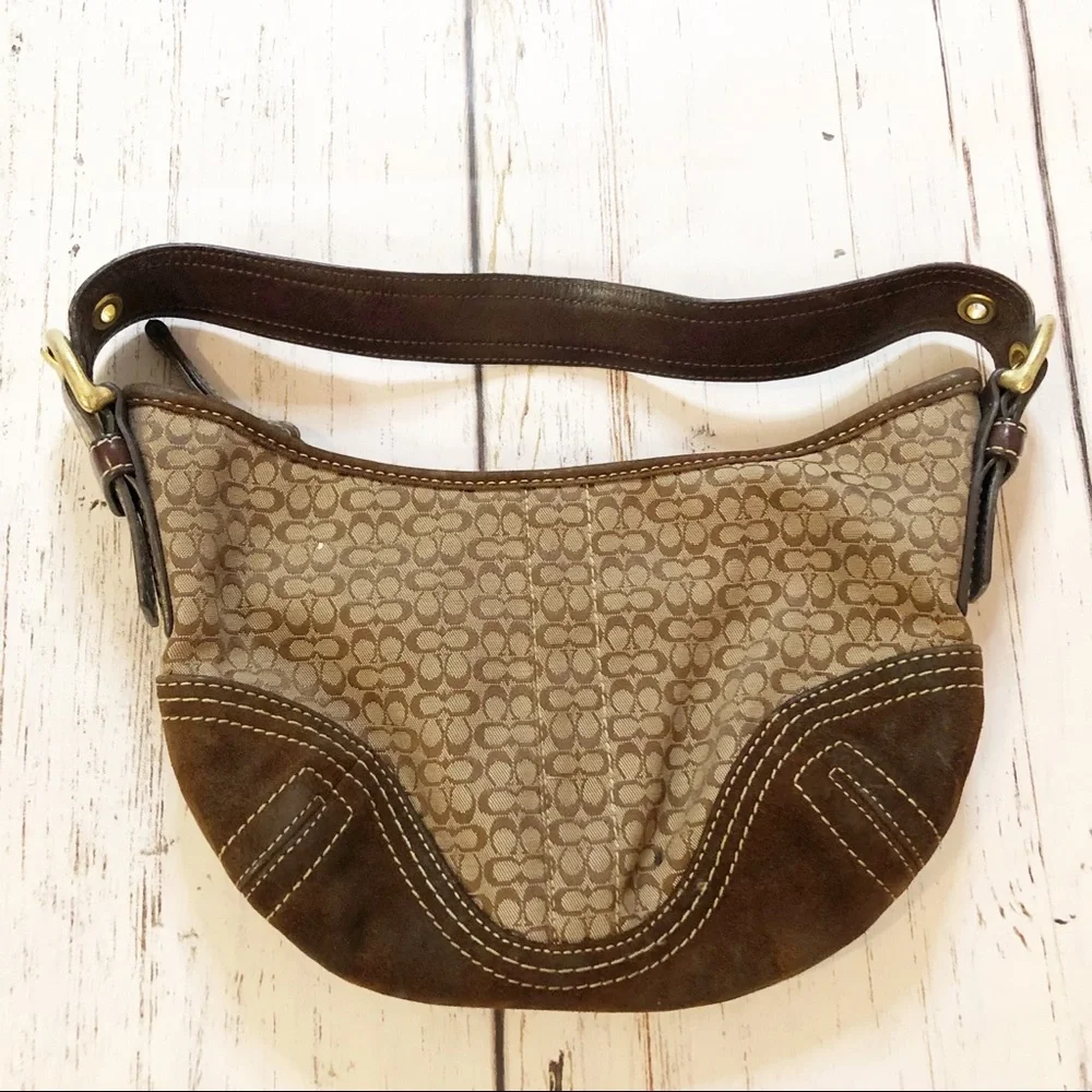 Coach | Bags | Coach Signature C Logo Brown Leather Mini Bag